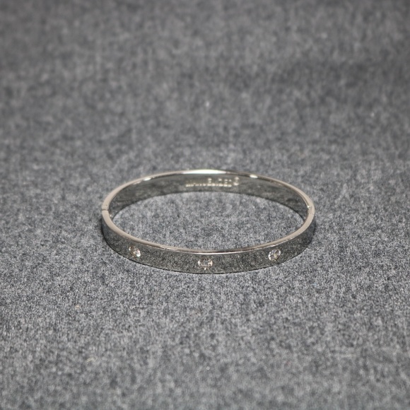 Manuel zed stainless steel clear crystal bracelet bangle - Picture 2 of 8